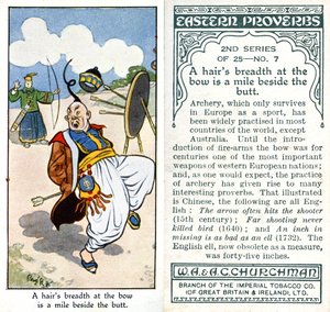 Een haarbreedte bij de boeg is een mijl naast de kont, 1932